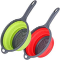 Collapsible Colander and Strainer, Plastic Sturdy Base, Space-Save