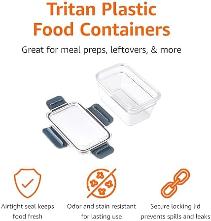 Amazon Basics Tritan Food Storage Containers, 11 Containers