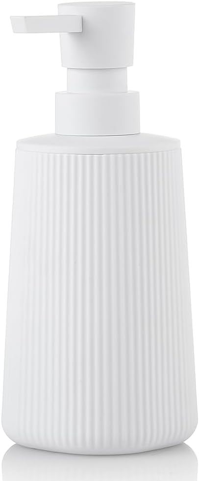 Small Soap Dispenser for Bathroom and Kitchen, Modern Farmhouse Striped Style by KellyHome