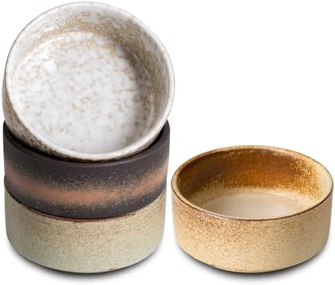 Ceramic Bowl Sets of 4, 4.5 Inches Mix Color, Small Bowls Set