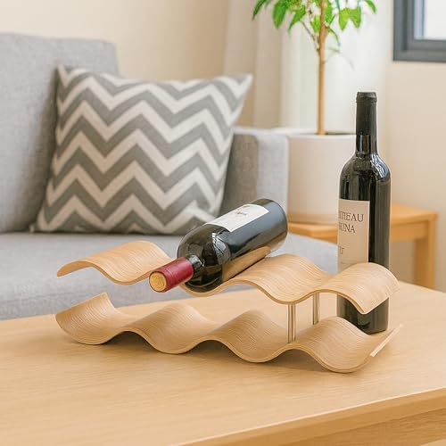 Wine Racks Countertop, 2-Tier Wooden Wine Rack Inserts for Cabinet