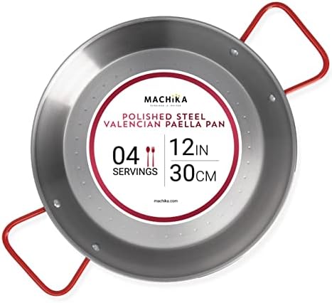 Machika Traditional Carbon Steel Skillet, Genuine Spanish Paella Pan