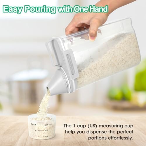TBMax Rice Storage container 4 Lbs, Small Rice Dispenser with