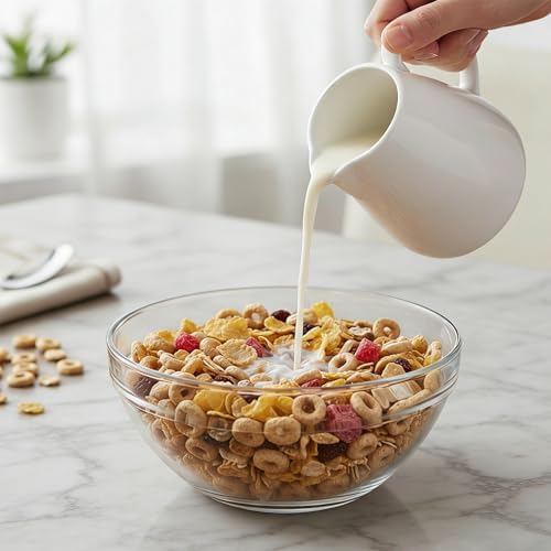 3pcs Tempered Glass Prep Bowls Glass Bowl Set 6.7 Inch Salad Bowls