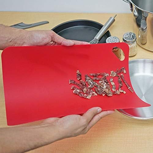 Flexible Cutting Board Mats – Set of 4 Durable Plastic Kitchen Food