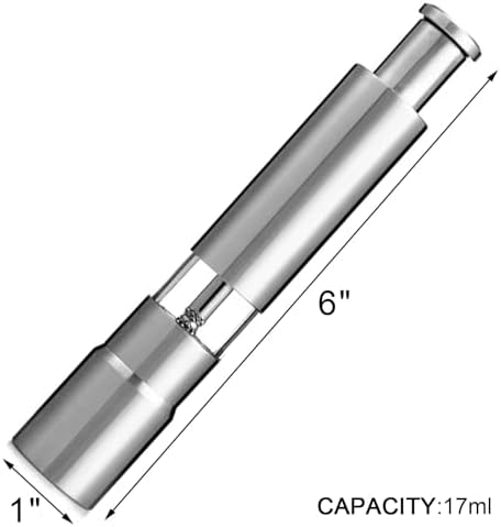 Stainless Steel Salt and Pepper Grinder Set, 2 Pieces