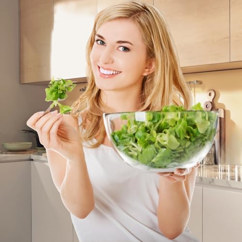 Large Acrylic Salad Bowls and Serving Bowls, Great for Serving Salad
