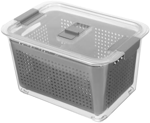 Sealing Storage Container with 2 Compartments Drain Box