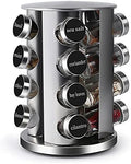 DOUBLE 2 C Revolving Countertop Spice Rack Stainless Steel Seasoning