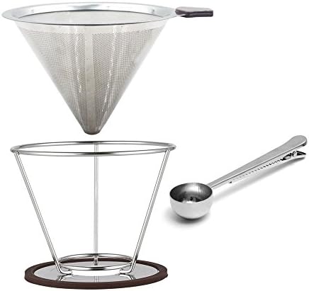 Jian Ya Na Coffee Filter Reusable Double Fine Mesh Pour Over Coffee