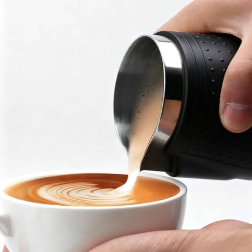 Milk Frothing Pitcher,350ml/12oz Espresso Steaming Pitchers,Stainless