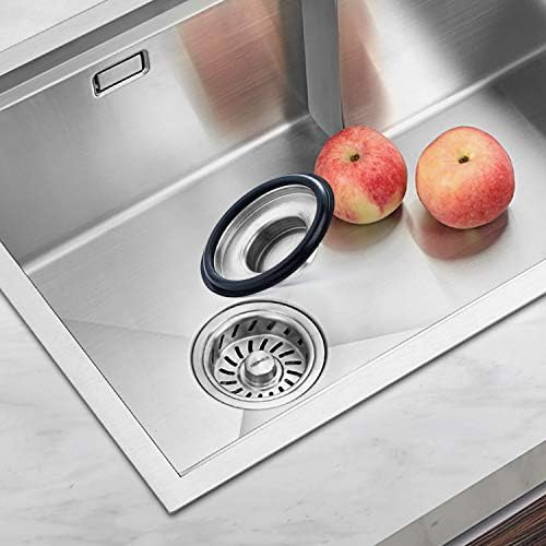 2PCS Kitchen Sink Stopper - Stainless Steel, Large Wide Rim 3.35"
