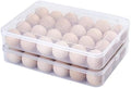 Sooyee 2 Pack Covered Egg Holders for Refrigerator,Clear 2X24 Deviled
