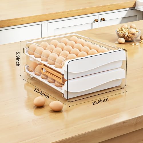 JOYZAN Egg Holder for Fridge 60 Count Large Capactity Egg Storage