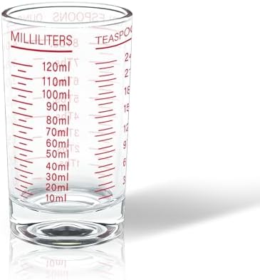 BCnmviku Measuring Cup Shot Glass 4 Ounce/120ML Liquid Heavy High