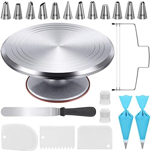 Kootek Aluminum Cake Turntable Decorating Set, 12-Inch