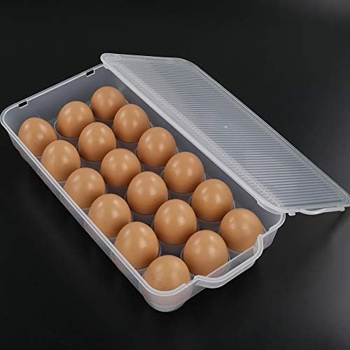 4-Pack Clear Covered Egg Holders for Refrigerator
