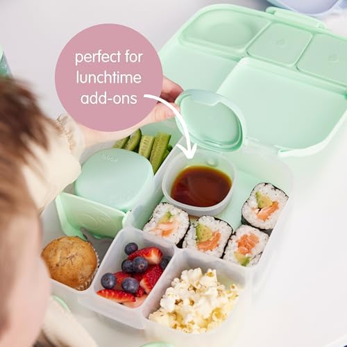 b.box Snack Tubs 3-Pack, Food Containers for Lunch, 4oz + 2oz Sauce