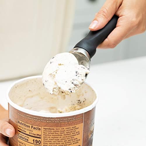 Spring Chef Stainless Steel Ice Cream Scoop with Soft Grip Handle