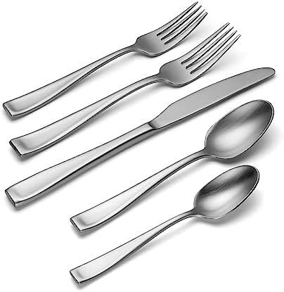 Oneida Moda Satin 75-Piece 18/10 Silverware Set for 12, Flatware