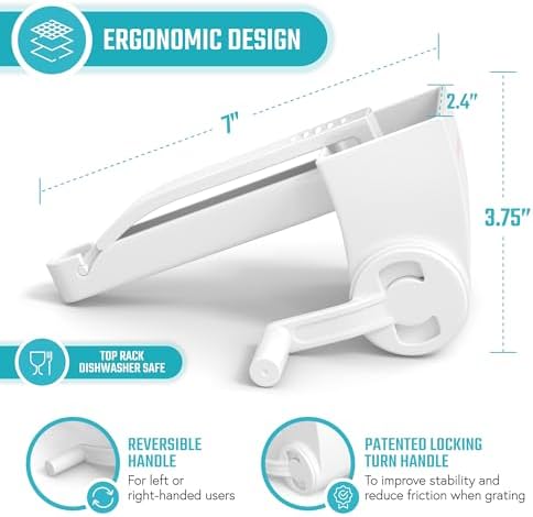 Vivaant Rotary Cheese Grater Hand Crank