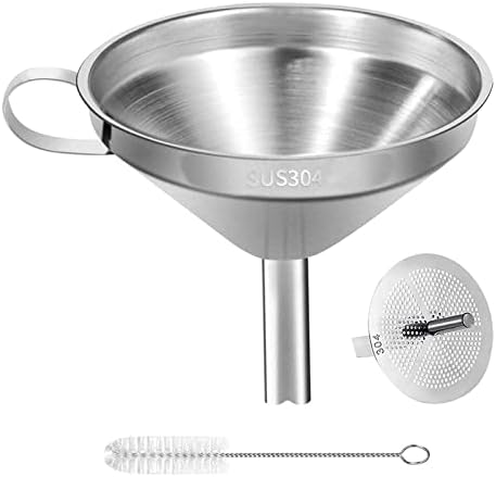 Stainless Steel Kitchen Funnel, 4.3-Inch Food Grade Metal Funnel with