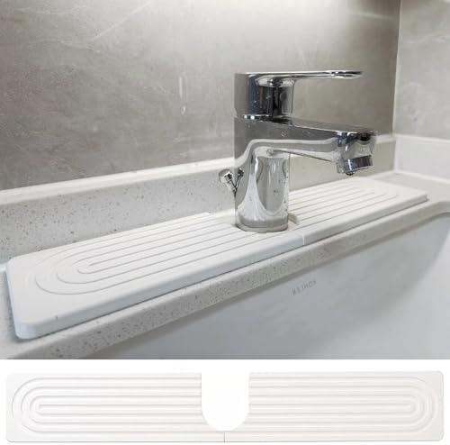 16 Inch Stone Faucet Mat for Kitchen Sink, Diatomite Fast Drying Mat