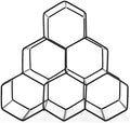 NAT & Jules Honeycomb Black Metal Tabletop Wine Rack - Perfect for
