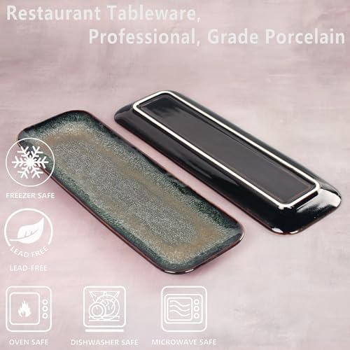 Ceramics Long Olive Plate, 14 Inch Serving Platters, Sushi Cookies