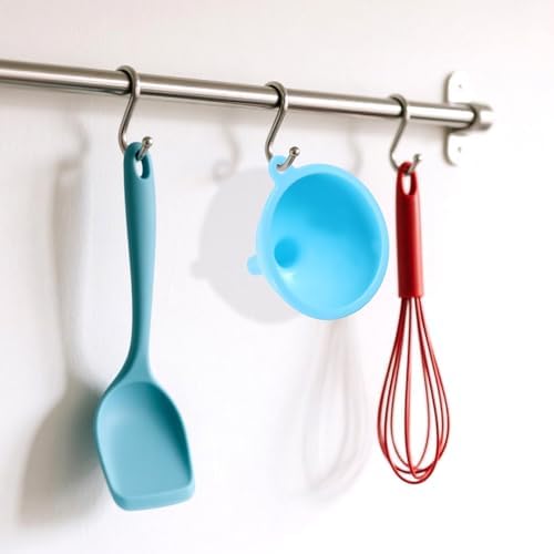 4 Pack Kitchen Silicone Funnel, 4 Colors Kitchen Funnel Set Wide Mouth