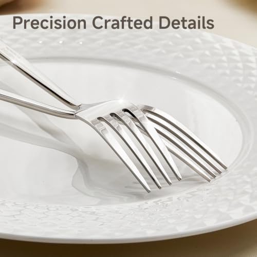 KINGSTONE 4-Piece Salad Fork Set,18/10 Stainless Steel Dessert Forks