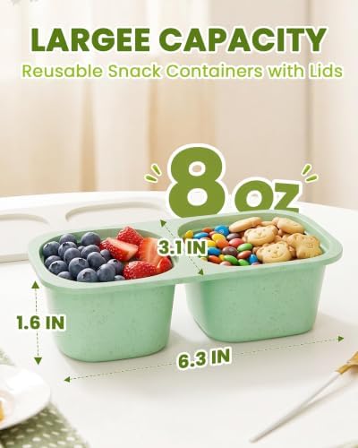 Snack Pack Containers for Kids, 5 Pack Reusable Snack Containers with