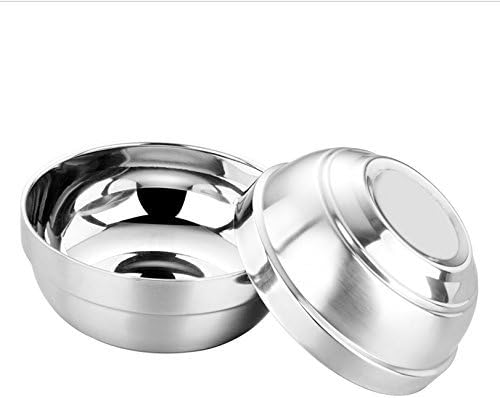 SUNRISE Kitchen Supply Mirror Polished Double-Wall Insulated Stainless Steel Soup Bowl (Pack of 2) (48 oz)