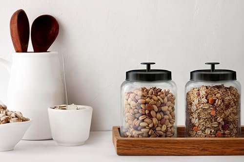 KooK Glass Kitchen Canister Set, Food & Storage Containers for Pantry