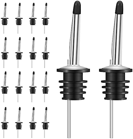 24 Pack Liquor Pour Spouts Set - Stainless Steel bottle spout and
