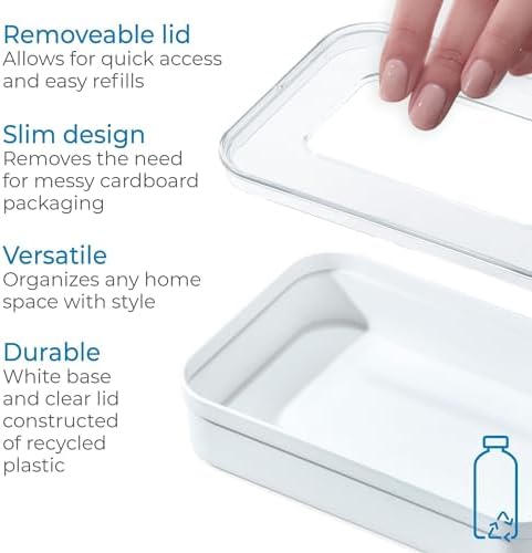iDesign Sandwich Bag Organizer, Clear/White
