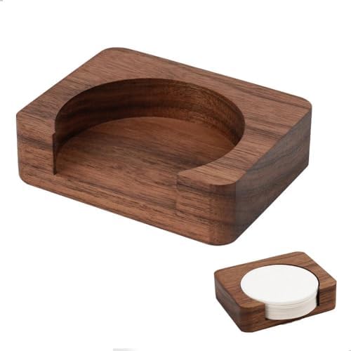 watchget Wood Espresso Paper Filter Holder Stand 58mm