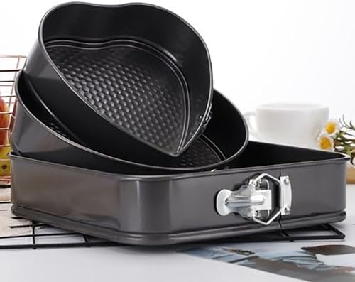 Non-stick 3pcs Set Cake Moulds Carbon Steel Leakproof Bakeware Set