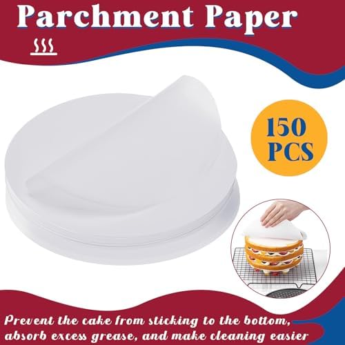 Pickmesh 3 Pcs Nonstick Springform Pan Set, 150 Pcs Parchment Liners