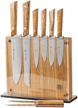 Schmidt Brothers Hex 9-Piece Knife Block Set, High-Carbon Steel
