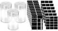 Segarty Spice Jars with Labels Set - 3 Pcs 3oz Glass Jars with Shaker