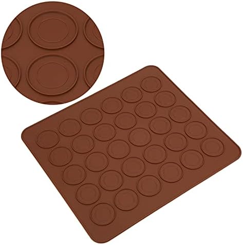 Macarons Silicone Mat Baking Mold, 2Pcs 30 Holes Non Stick Food Safe