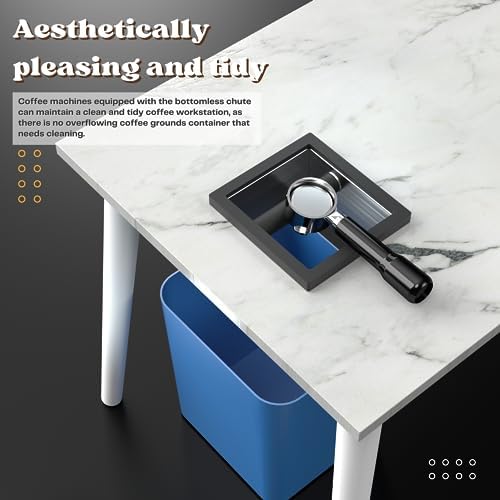 Bottomless Coffee Knock Box, Stainless Steel Espresso Knock Box Chute