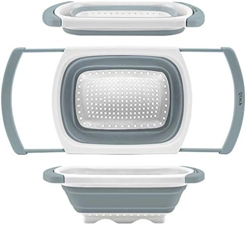 QiMH Collapsible Colander Strainer Set of 4-1 PC 6 Quart Expandable