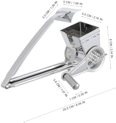 PRETYZOOM Stainless Steel Manual Rotary Cheese Grater
