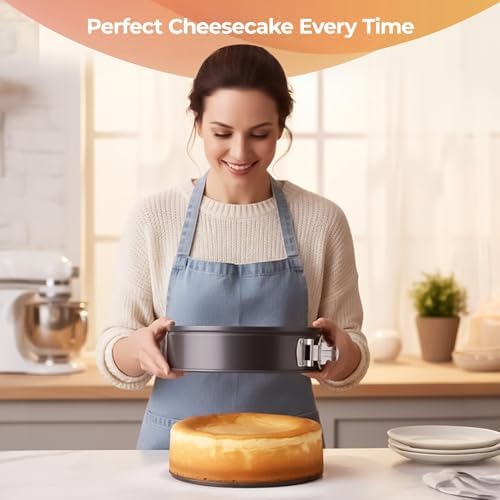RFAQK 9 Inch Springform Pan Nonstick Leakproof - Spring Form Pan for