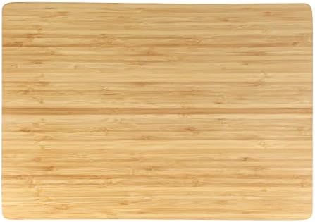 BambooMN Brown Large Natural Bamboo Cutting Board with Juice Groove
