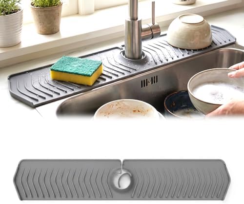 Kitchen Sink Faucet Mat, 2025 New Foldable Faucet Mat for Kitchen