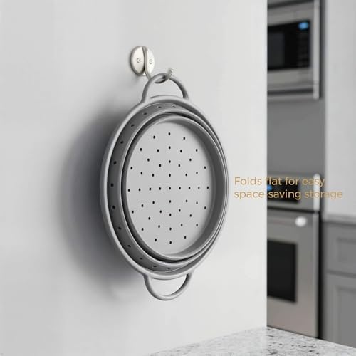 4‐Quart Silicone Collapsible Colander & Kitchen Collapsible Strainer