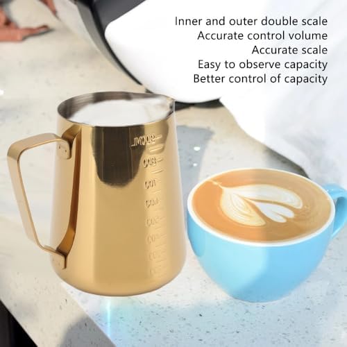900ML Capacity 304 Stainless Steel Coffee Steaming Pitcher Durable